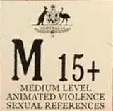 M15+ - low violence & sexual references (Australian Classification Board - Australie)