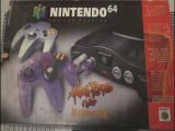 La photo du bundle Nintendo 64 Atomic Purple Color inclui Extra Controller (Brésil)