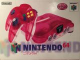 The picture of the Nintendo 64 Clear Red (Japan) bundle