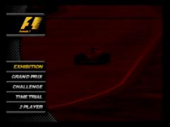 Ecran du menu général du jeu F1 World Grand Prix sur Nintendo 64 (F-1 World Grand Prix)