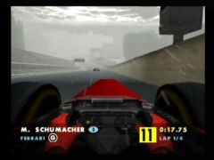La course continue sous la pluie dans F1 World Grand Prix II. Go Schumi !! (F-1 World Grand Prix II)