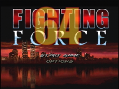 Ecran de départ du jeu Fighting Force 64 sur Nintendo 64 (Fighting Force 64)