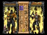 Ecran de sélection des combattants du jeu Mace The Dark Age sur Nintendo 64. The Executioner porte bien son nom avec sa cagoule de bourreau.