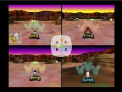 Le mode battle totalement similaire à Mario Kart 64 ! (Mickey's Speedway USA)