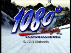 Game title screen (1080 Snowboarding)