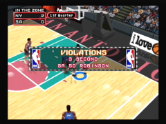 Les Spurs sont restés trop longtemps dans la raquette (NBA In The Zone 2000)