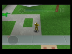 La mission de Rouge dans le jeu Power Rangers Lightspeed Rescue sur Nintendo 64? Détruire les tas de morve comme celui en haut à gauche... (Power Rangers Lightspeed Rescue)