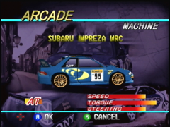 Choix de la voiture (Rally Challenge 2000)
