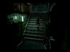 Bien regarder où on met les pieds quand on descend l'escalier, ça serait dommage de mourir bêtement après avoir échappé à une horde de zombies  (Resident Evil 2)