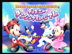 Ecran titre (Dance Dance Revolution featuring Disney Characters)