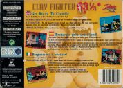 Scan of back side of box of ClayFighter 63 1/3