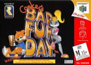 Scan of front side of box of Conker's Bad Fur Day
