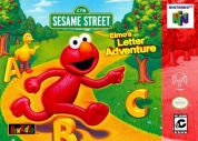 Scan of front side of box of Elmo's Letter Adventure