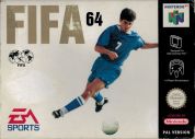 Scan of front side of box of FIFA 64