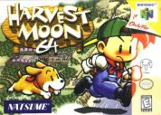Scan of front side of box of Harvest Moon 64