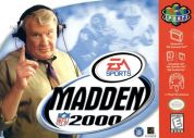 Scan of front side of box of Madden NFL 2000