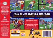 Scan de la face arrière de la boite de Madden NFL 99