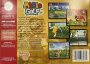 Scan of back side of box of Mario Golf