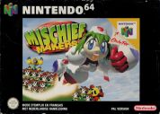 Scan of front side of box of Mischief Makers