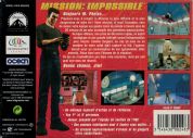 Scan of back side of box of Mission : Impossible