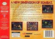 Scan of back side of box of Mortal Kombat 4