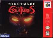 Scan of front side of box of Nightmare Creatures