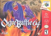 Scan of front side of box of Ogre Battle 64: Person of Lordly Caliber