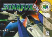 Scan of front side of box of Starfox 64