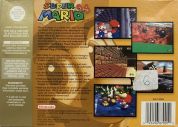 Scan of back side of box of Super Mario 64