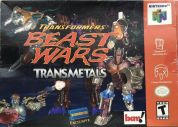 Scan of front side of box of Transformers: Beast Wars Transmetals - Blockbuster Exclusive