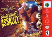 Scan of front side of box of WCW Backstage Assault