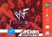 Scan of front side of box of WWF Attitude