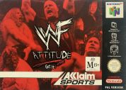 Scan of front side of box of WWF Attitude