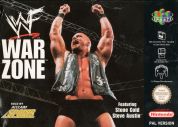 Scan of front side of box of WWF War Zone