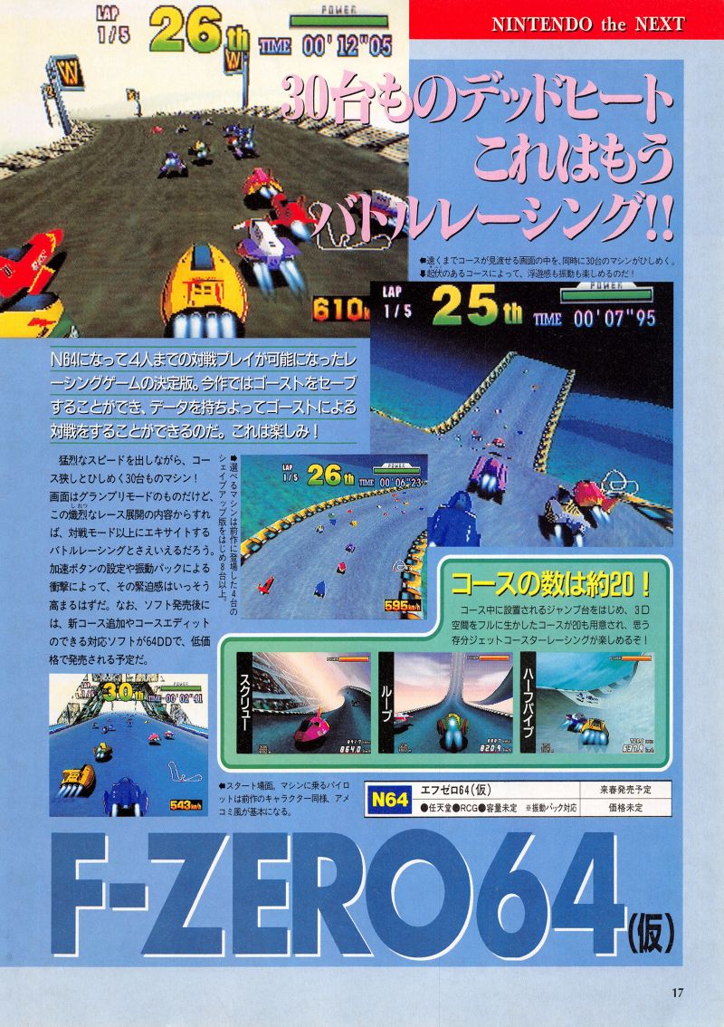 Nintendo64ever Previews Of The Game F Zero X On Nintendo 64