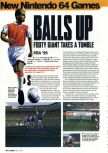 Scan du test de FIFA 99 paru dans le magazine Arcade 05, page 1