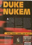 Scan of the review of Duke Nukem 64 published in the magazine X64 02, page 1