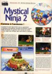 Scan of the review of Mystical Ninja 2 published in the magazine Player One 098, page 1