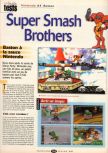 Scan of the review of Super Smash Bros. published in the magazine Player One 098, page 1