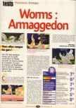 Scan of the review of Worms Armageddon published in the magazine Player One 102, page 1