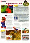 Scan of the review of Super Mario 64 published in the magazine Man!ac 42, page 1