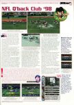Scan of the review of NFL Quarterback Club '98 published in the magazine Man!ac 50, page 1