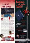 Scan of the review of NBA Jam 2000 published in the magazine Man!ac 75, page 1