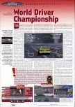 Scan du test de World Driver Championship paru dans le magazine Man!ac 75, page 1