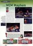 Scan of the review of WCW Mayhem published in the magazine Man!ac 75, page 1