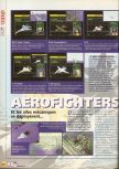 Scan of the review of Aero Fighters Assault published in the magazine X64 06, page 1