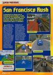 Scan of the preview of San Francisco Rush published in the magazine Consoles + 069, page 1