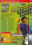 Scan of the review of International Superstar Soccer 64 published in the magazine Consoles + 080, page 1