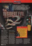 Scan of the review of Resident Evil 2 published in the magazine Consoles + 096, page 1