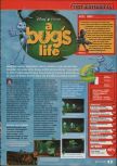 Scan of the review of A Bug's Life published in the magazine Consoles + 096, page 1